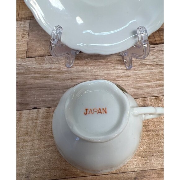 Vintage Rose Pattern Tea Cup & Saucer Set Made In Japan Fine Porcelain Collectib - Picture 4 of 4